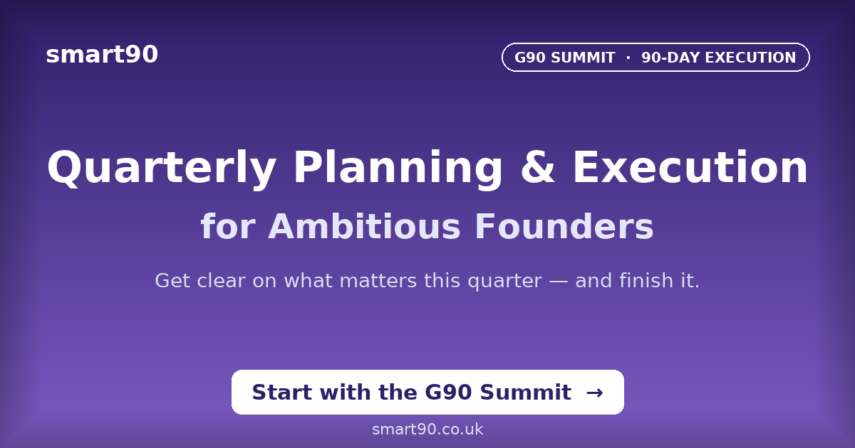 Smart90 — Quarterly Planning and Execution for Ambitious Founders